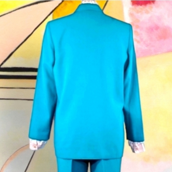 Vintage Alfred Dunner Turquoise Blue Blazer - Picture 4 of 9